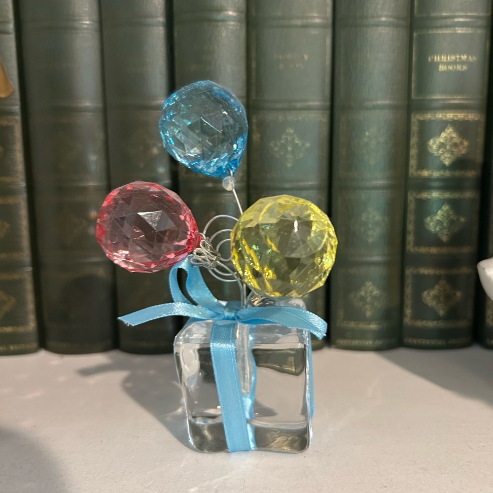 Crystal Balloon Ornament Baby Shower Accessory